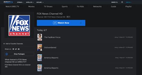 watch Fox News on DIRECTV